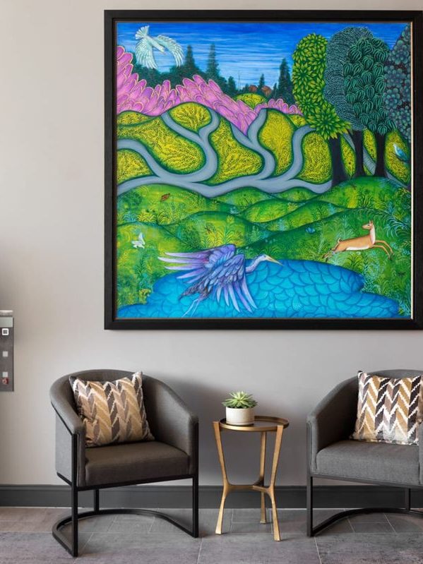 Large abstract canvas