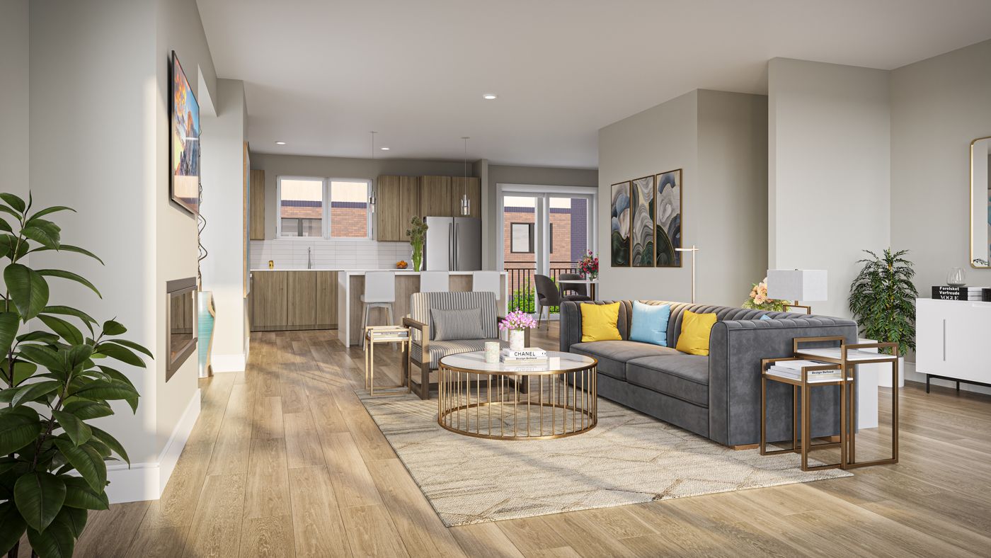 The Metropolitan townhome interior by Garden Communities