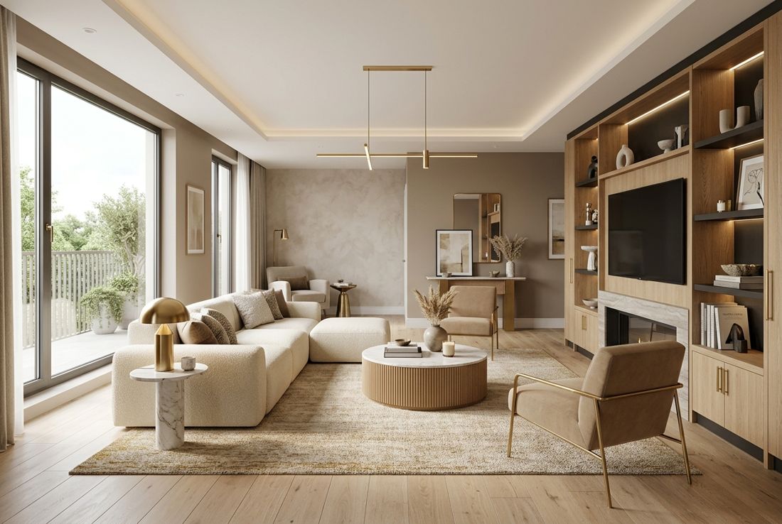 Room concept designed virtually by the studio